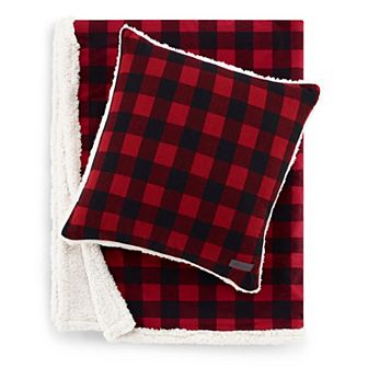 Eddie Bauer Cabin Plaid Throw Blanket & Pillow Set