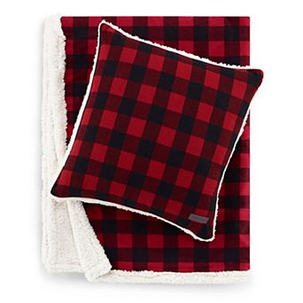 Eddie Bauer Cabin Plaid Throw Blanket & Pillow Set