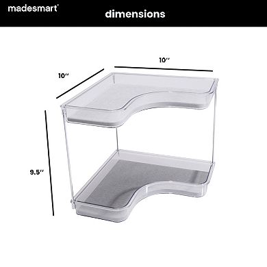 Madesmart Two Level Corner Shelf with Drying Stone