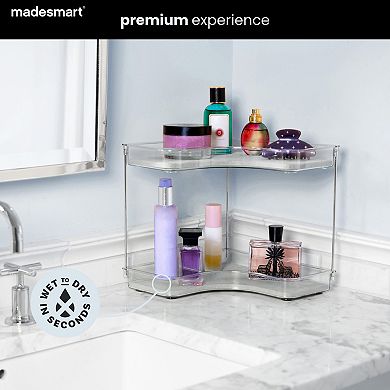 Madesmart Two Level Corner Shelf with Drying Stone