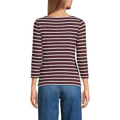 Petite Lands' End Mariner Jersey Boatneck Top