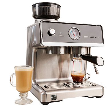 Kenmore Elite Automatic-Tamp Espresso Machine With Grinder & Frother