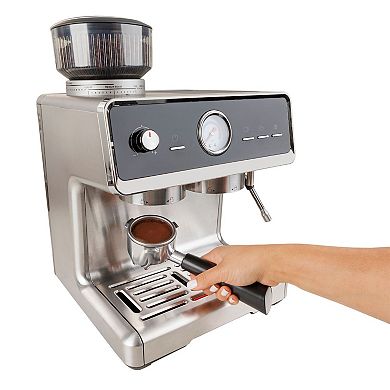 Kenmore Elite Automatic-Tamp Espresso Machine With Grinder & Frother