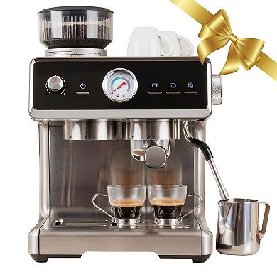 Kenmore Elite Automatic-Tamp Espresso Machine With Grinder & Frother