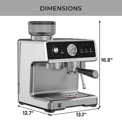 Kenmore Elite Automatic-Tamp Espresso Machine With Grinder & Frother