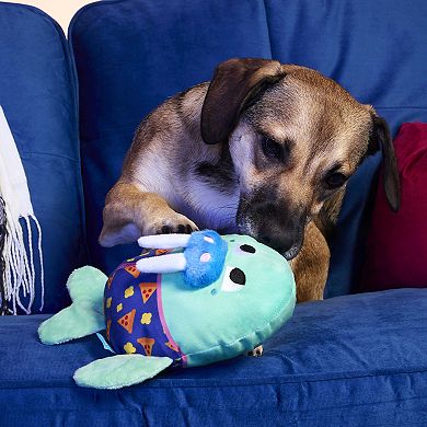BARK Plush Pizza Walrus Pet Toy