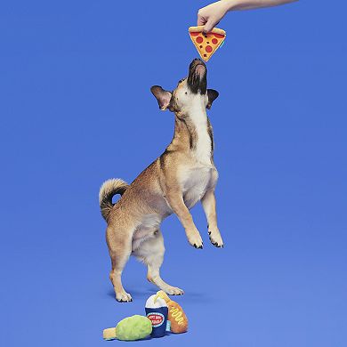 BARK Thrill-Squeaker Snacks Plush Pet Toy 4-Pack