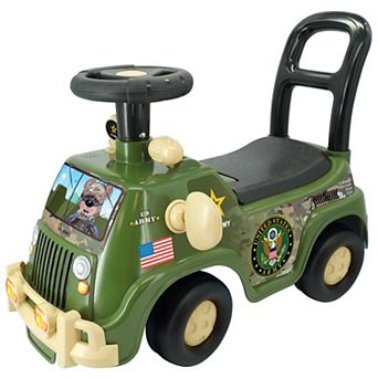 Kiddieland Lights N' Sounds Activity Truck U.S. Army Ride-On Vehicle