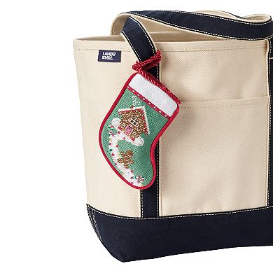 Lands' End Mini Needlepoint Christmas Stocking