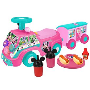 Kiddieland Disney's Minnie Lights N' Sounds Camper & Trailer Foot-To-Floor Van Vehicle