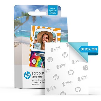 HP Sprocket Photo Booth + 110 3x4 Zink Paper Sheets, Digital Instant Color Photo Printer