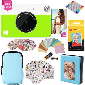 Kodak Printomatic Bundle with Blue Case & 20 Zink Photo Paper