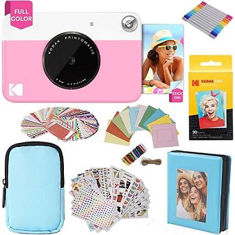 Kodak Printomatic Bundle with Blue Case & 20 Zink Photo Paper