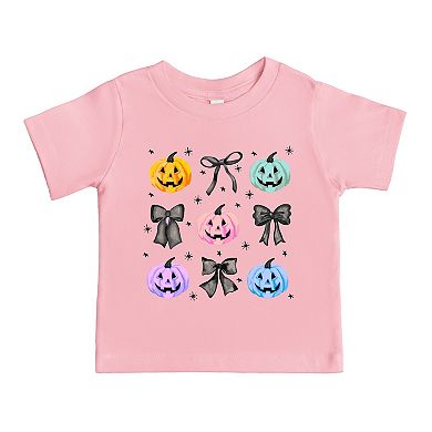 Coquette Colorful Pumpkin Chart - Toddler Short Sleeve Tee