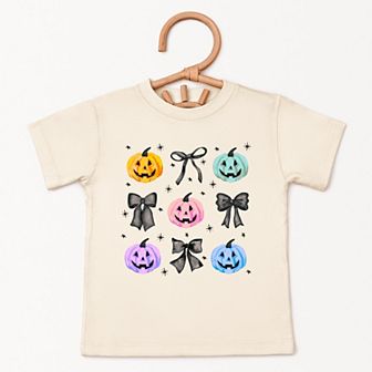 Coquette Colorful Pumpkin Chart - Toddler Short Sleeve Tee