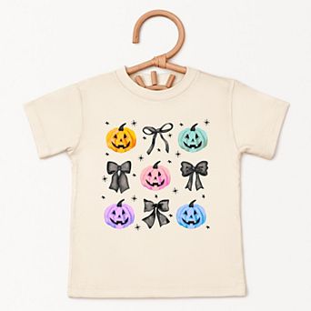 Coquette Colorful Pumpkin Chart - Toddler Short Sleeve Tee