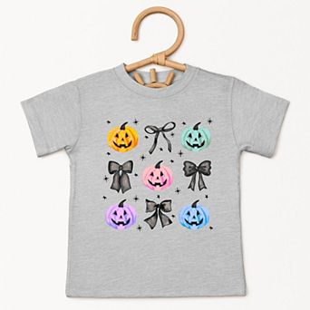 Coquette Colorful Pumpkin Chart - Toddler Short Sleeve Tee