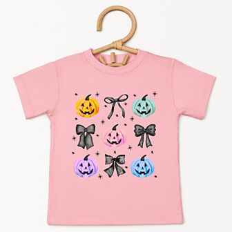 Coquette Colorful Pumpkin Chart - Toddler Short Sleeve Tee