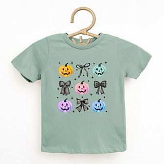 Coquette Colorful Pumpkin Chart - Toddler Short Sleeve Tee