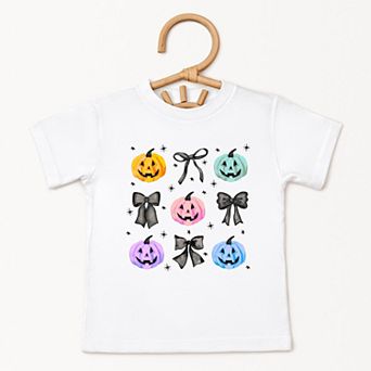 Coquette Colorful Pumpkin Chart - Toddler Short Sleeve Tee