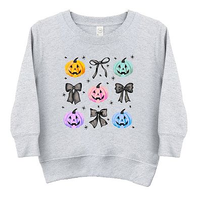 Coquette Colorful Pumpkin Chart - Toddler Sweatshirt