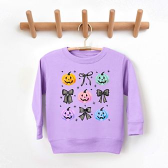 Coquette Colorful Pumpkin Chart - Toddler Sweatshirt