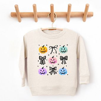 Coquette Colorful Pumpkin Chart - Toddler Sweatshirt