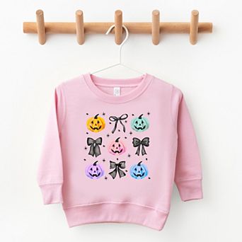 Coquette Colorful Pumpkin Chart - Toddler Sweatshirt