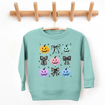 Coquette Colorful Pumpkin Chart - Toddler Sweatshirt