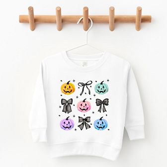 Coquette Colorful Pumpkin Chart - Toddler Sweatshirt