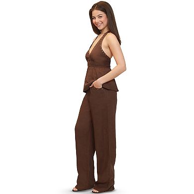 Juniors' madden girl Woven Embellished Drawstring Pants