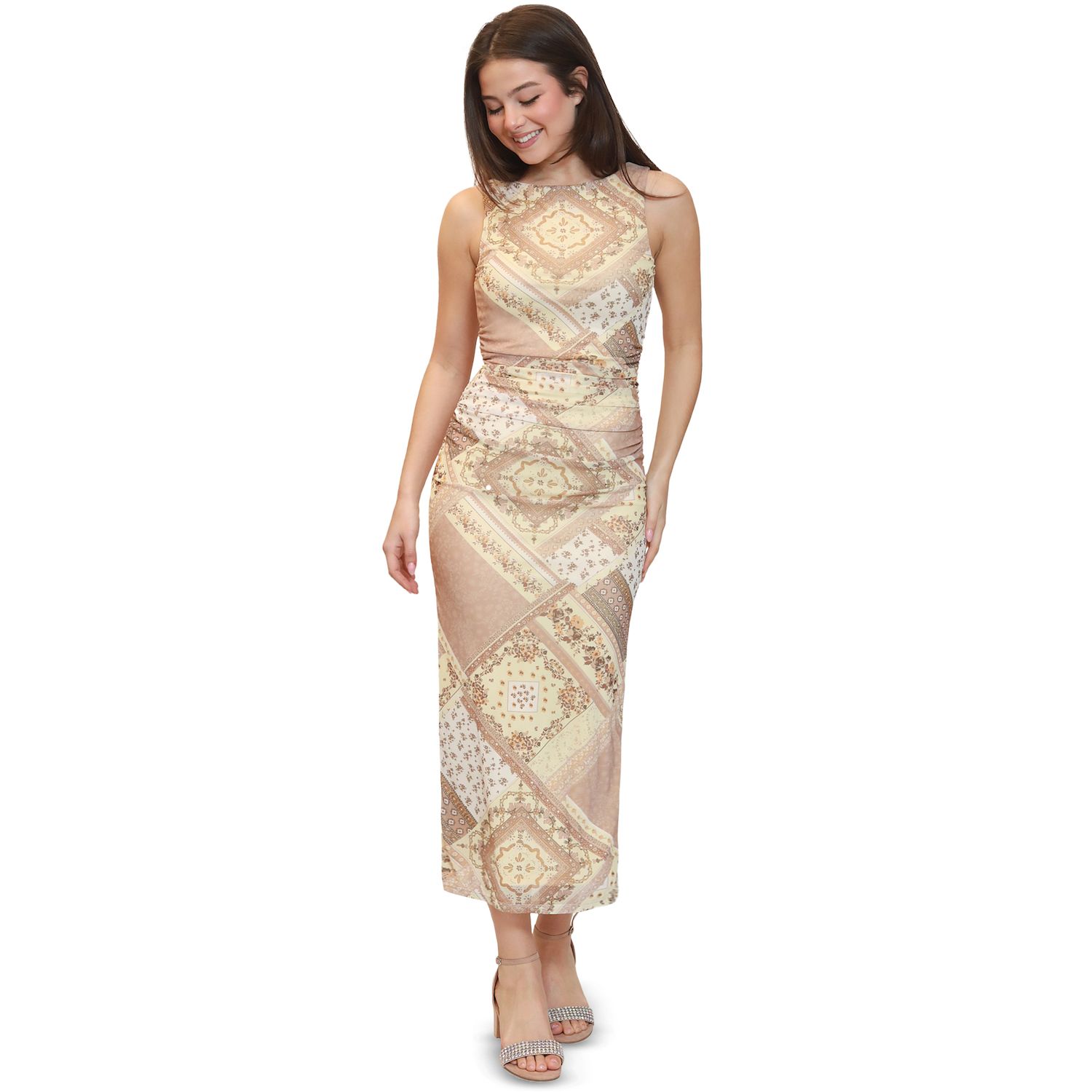 Женские платья madden Juniors' madden girl Sleeveless Boat Neck Maxi Dress