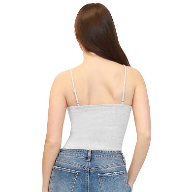 Juniors' madden girl Embroidered Lace Trim Camisole