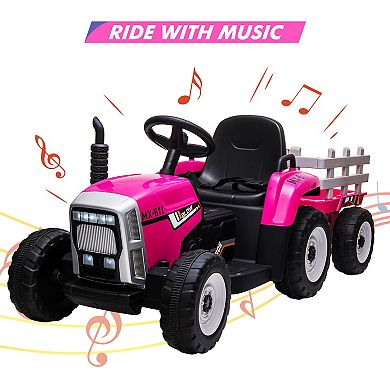 12V Kids Ride On Car Truck, 3-6 Years, with Remote Control, LED Headlights, Music Player&USB Port