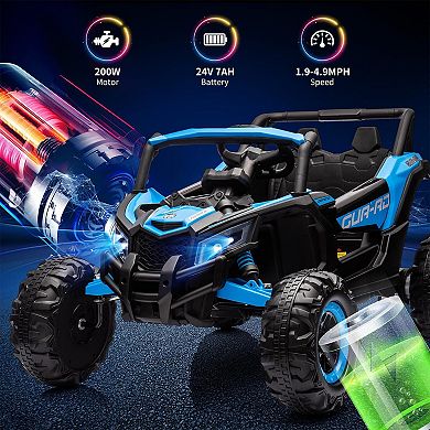 24V Kids Ride-On UTV Car, Battery-Powered Electric Vehicle with Remote Control, Spring Suspension