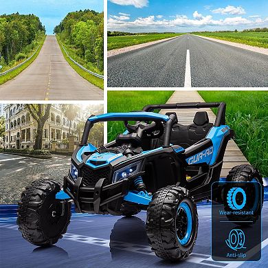 24V Kids Ride-On UTV Car, Battery-Powered Electric Vehicle with Remote Control, Spring Suspension