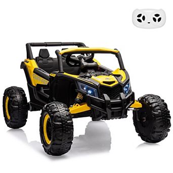 24V Kids Ride-On UTV Car, Battery-Powered Electric Vehicle with Remote Control, Spring Suspension
