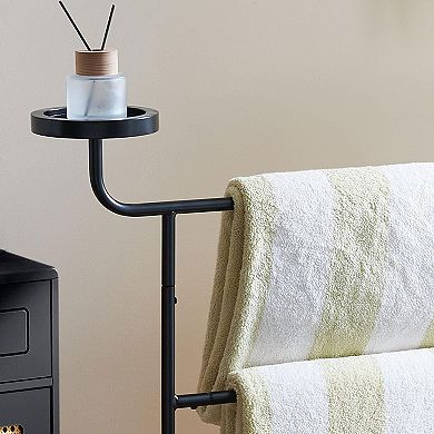 Kings Brand Furniture Valet Clothes Stand with Storage Tray, Towel Rack, Blanket Drying Holder