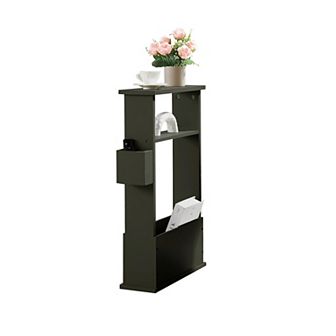 Kings Brand Furniture Zeke Narrow Side Table with Storage Shelf - Modern Sofa End Table