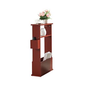 Kings Brand Furniture Zeke Narrow Side Table with Storage Shelf - Modern Sofa End Table