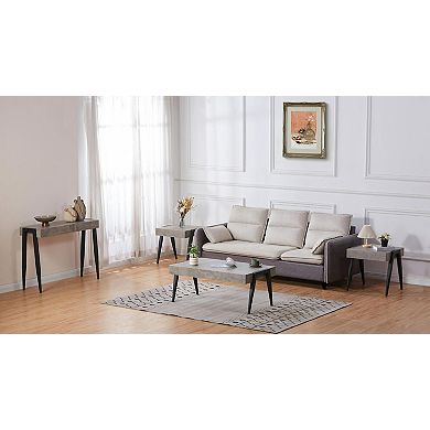 Kings Brand Furniture Camden Marble-Style Console Sofa Entryway Table for Hallway