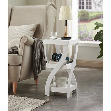 Kings Brand Furniture 3 Tier End Table - Square End Table - Table for Bedroom