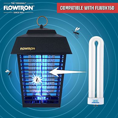 The Flowtron BF-35C 15W Replacement UV Bulb Powerful Insect Attraction for BK-15 Bug Zapper 1-Pack