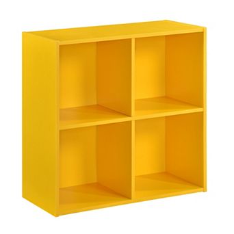 Kings Brand Furniture George 4-Cube Children's Bookcase, Kids Toy Storage Shelf Organizer