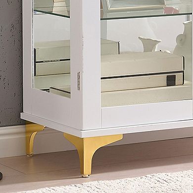 Kings Brand Furniture Cataleya 3-Tier Curio Display Cabinet Organizer with Storage Shelves