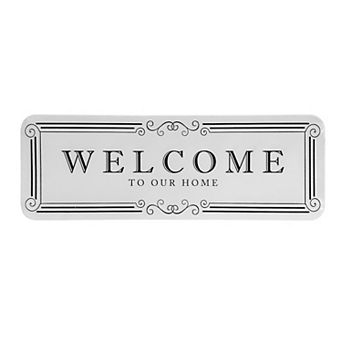 "Welcome" Metal Embossed Sign
