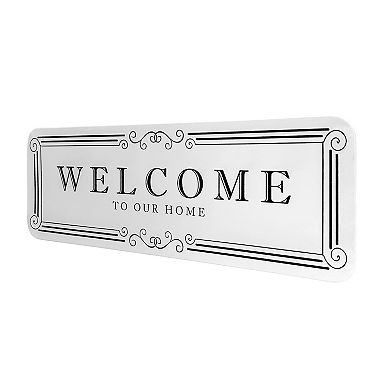 "Welcome" Metal Embossed Sign