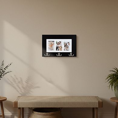 3-Opening 4" x 6" Collage Frame with Hooks