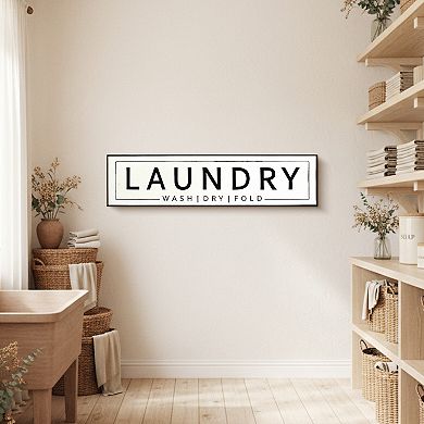 "Laundry" Metal Embossed Sign Wall Décor
