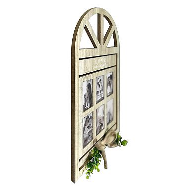 Arch 6-Opening 4" x 6" Photo Collage Frame with Greenery